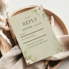Zachte Salie Botanisch RSVP Kaartje