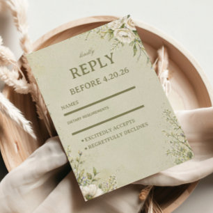Zachte Salie Botanisch RSVP Kaartje