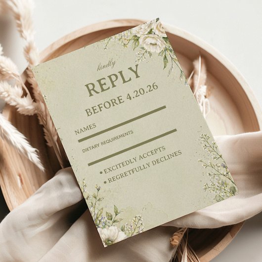 Zachte Salie Botanisch RSVP Kaartje