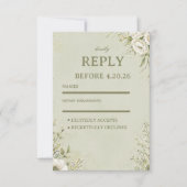 Zachte Salie Botanisch RSVP Kaartje (Voorkant)