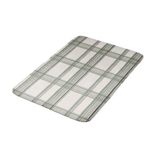 Zachte Salie Crème Plaid Esthetiek Badmat