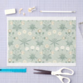 Zachte Salie en Crème Bloemen Tissuepapier (Craft)