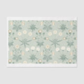 Zachte Salie en Crème Bloemen Tissuepapier (Voorkant)