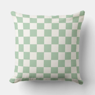 Zachte Salie Groene Buffalo Check Farmhouse Kussen
