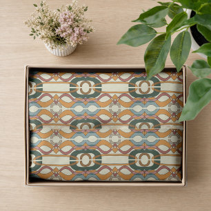 Zachte Salie Mid Century Geometrisch Tissuepapier