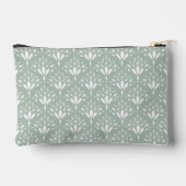 Zachte Saliegroene Art Deco Bloem Kunst Etui (Achterkant)