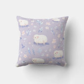 Zachte Schapen- en Bloempatroon Kussenhoeve Pillow Kussen (Achterkant)