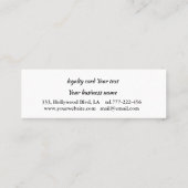 Zachte schattige roze hartenkalligrafie klantenkaartje (Achterkant)