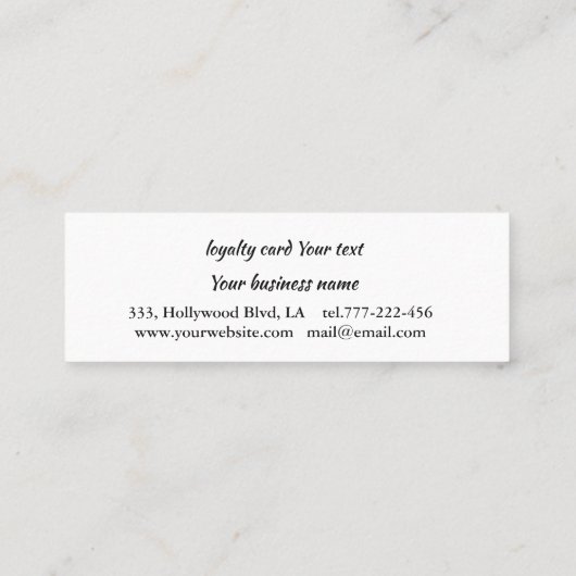 Zachte schattige roze hartenkalligrafie klantenkaartje (Achterkant)