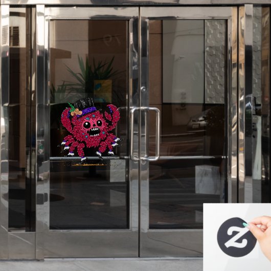 Zachte Schoen Krab Zombie Raamsticker (Kantoordeur)