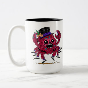 Zachte Schoen Krab Zombie Tweekleurige Koffiemok