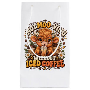 Zachte Schotse Hooglandkoe Iced Coffee Liefhebber Klein Cadeauzakje