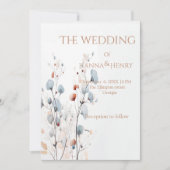 Zachte serene elegante uitnodiging (Voorkant)