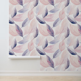 Zachte sereniteit Waterverf bladeren Behang