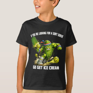 Zachte Serve Pickleball Spelende Pickle Bal Heren T-shirt