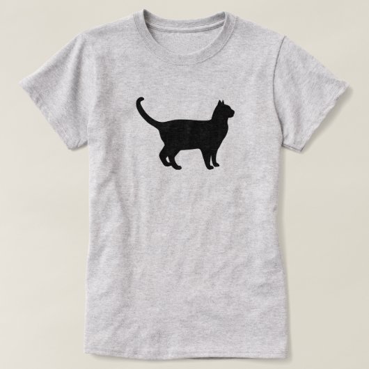 Zachte Silhouet van een Kat T-shirt (Design voorkant)