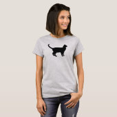Zachte Silhouet van een Kat T-shirt (Voorkant volledig)