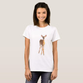 Zachte Silhouet van een Ree T-shirt (Voorkant volledig)