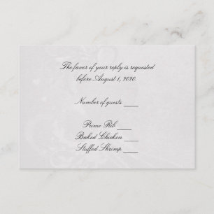 Zachte Silver Heart RSVP