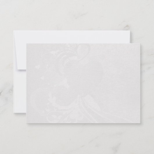 Zachte Silver Heart RSVP (Achterkant)