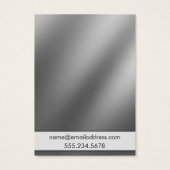 Zachte Silver Ombre Earring Holder Display Kaarten Visitekaartjes (Achterkant)