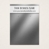 Zachte Silver Ombre Earring Holder Display Kaarten Visitekaartjes (Voorkant)