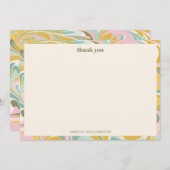 Zachte Simpele Pastel Abstracte Op Maat Bruidsdouc Bedankkaart (Voorkant / Achterkant)