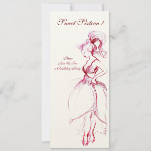 ZACHTE SIXTEEN PARTIJ, rood roze roze vilt Kaart