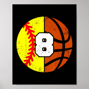Zachte Sketll Nummer 8 Jersey Grappige 8e Verjaard Poster