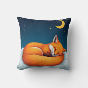 ☁️🦊 Zachte Slaande Vos Wolken Knus Decoratie Cade Kussen