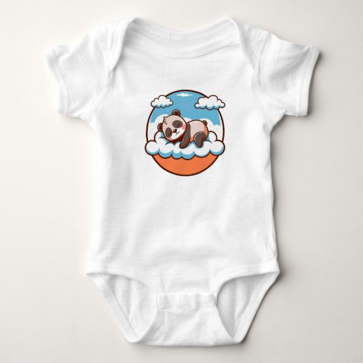 ☁️🐼 Zachte Slaapde Panda Wolk Baby Cadeau ✨ Romper (Voorkant)