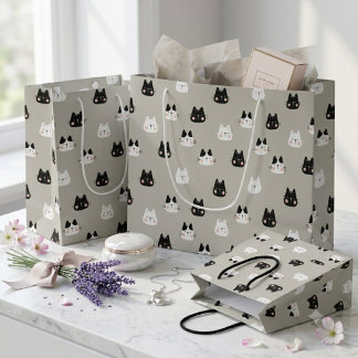 Zachte slapende katten naadloos patroon groot cadeauzakje