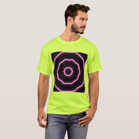 zachte slingerringen van neonroze licht t-shirt (Voorkant volledig)
