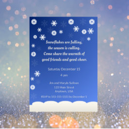 Zachte Sneeuwvlok Kerstfeestje Kaart