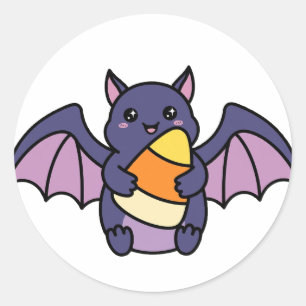 Zachte Snoep Mais Vleermuis Halloween Sticker