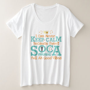 Zachte SOCA Blijf Kalm Grote Maat T-shirt