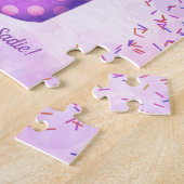Zachte Soft Serve Ijs Personaliseer Verjaardag Legpuzzel (Zijkant)