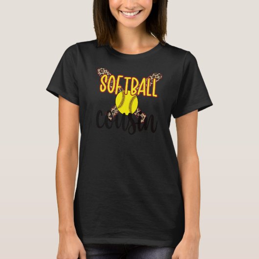 Zachte Softball-neef van Softball Player 2 T-shirt (Voorkant)