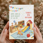 Zachte speelkamer verjaardag kaart