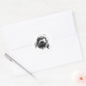 Zachte Spinone Markering Ronde Sticker (Envelop)