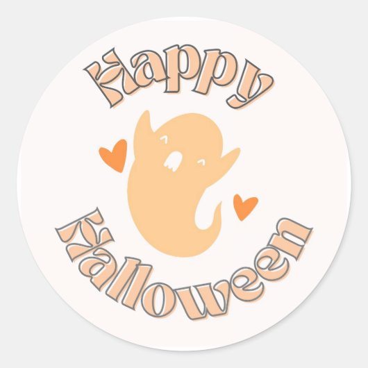 Zachte spook Halloween sticker (Voorkant)