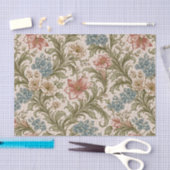Zachte Srollowerk Tuin Bloemmotief Tissuepapier (Craft)