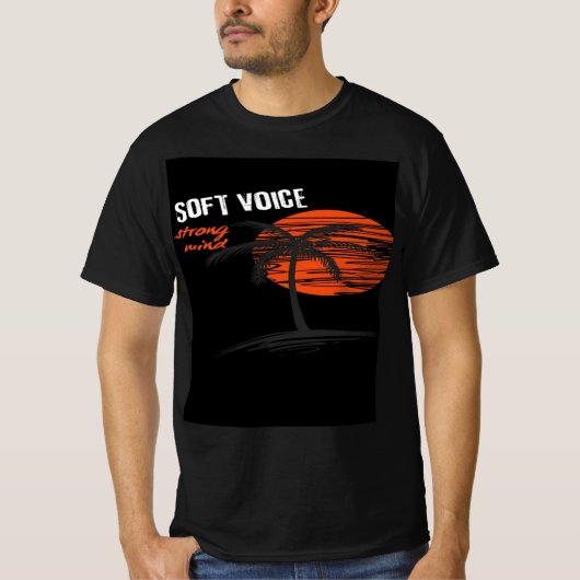 Zachte Stem zonsondergang Silhouette T-shirt – Min (Voorkant)