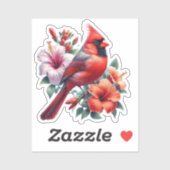 Zachte sticker van een kardinaalvogel (Vel)