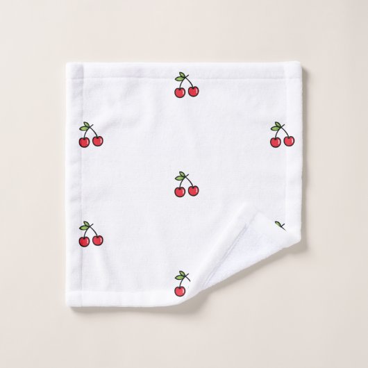 🍒 Zachte & Stijlvolle Kersenbadhanddoeken 🍒 Bad Handdoek (Wasdoekje)