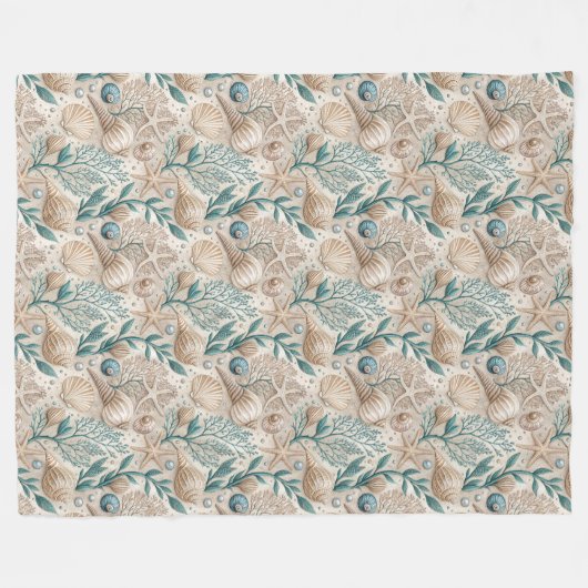 Zachte stijlvolle kustdeken Nautisch Home Accent Fleece Deken (Voorkant (Horizontaal))