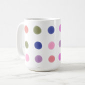 Zachte Stippen Origineel eigentijds kleurpatroon Koffiemok (Voorkant links)
