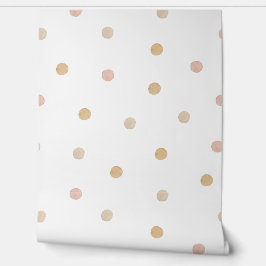 Zachte Stippen: Waterverf Polka Dot Behang