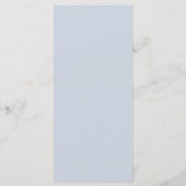 Zachte Stof Blauw Bruiloft Menu (Achterkant)