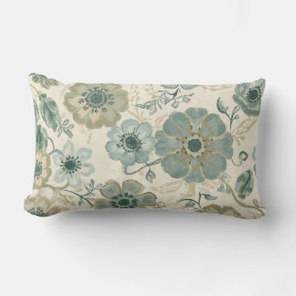 Zachte Stofachtige Blauwe Salie Groene Beige Boerd Kussen